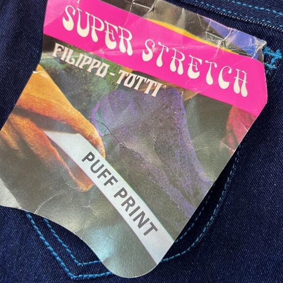 Vintage womens 1980s Filippo-Totti high waisted jean puff print NEW NWT size 9 - Picture 12 of 12